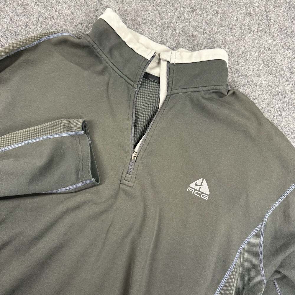 Nike ACG Olive Green Quarter Zip Athletic Pullover